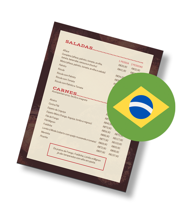 Cardápio